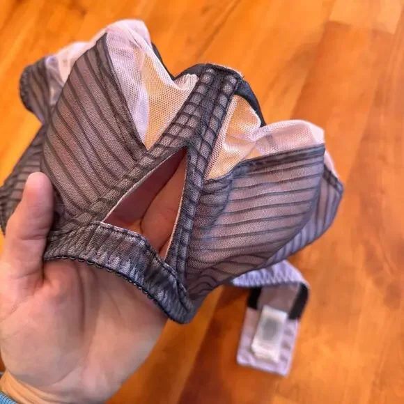 38H curvy Kate pin-up bra balcony underwire grey gray mesh sheer sexy like new - Picture 6 of 8